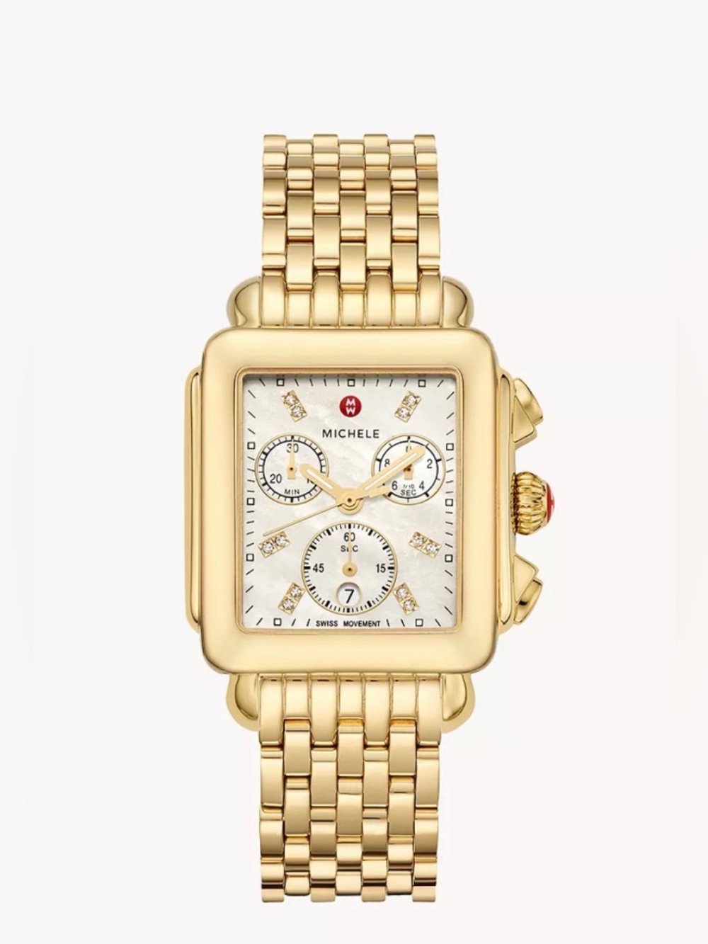 Gold Michele Deco Watch Bracelet Strap